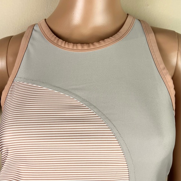 ADIDAS BY STELLA MCCARTNEY BEIGE RACERBACK TANK TOP - Picture 3 of 5